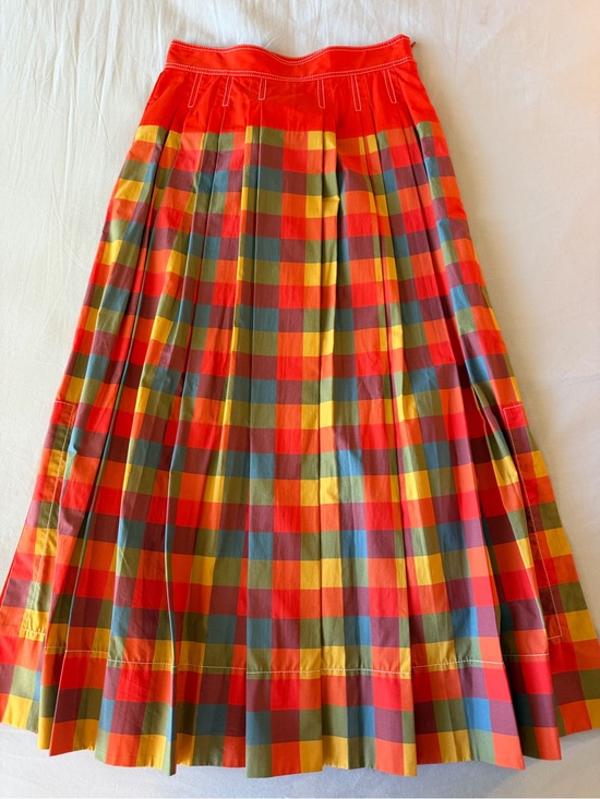 Tory Burch Dresses & Skirts - Tory Burch Multicolor Plaid A-Line Midi Skirt